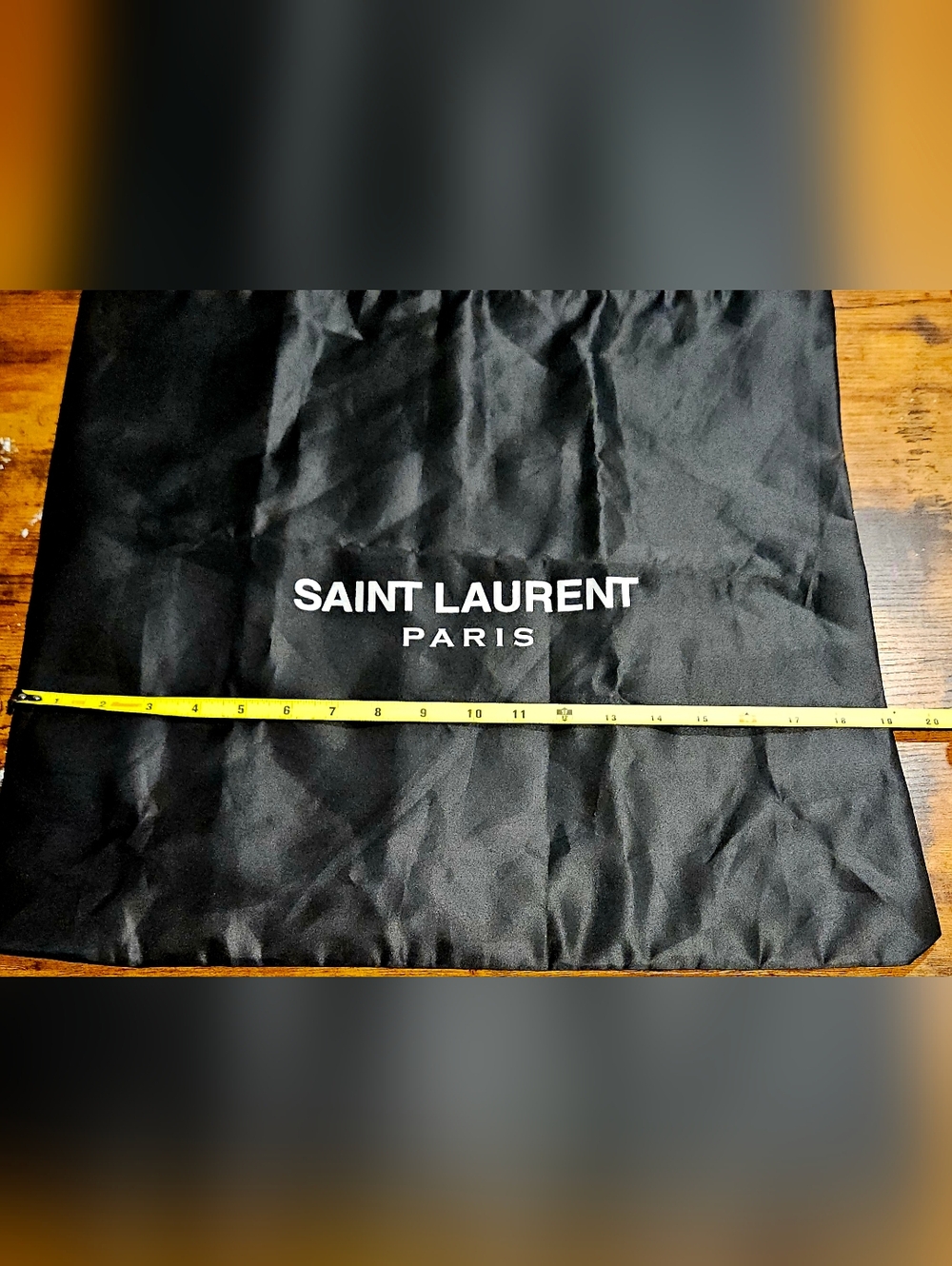 YSL XL Black Double Lined Dust Bag 19.5” Drawstring Tote Storage - Picture 6 of 9